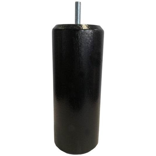 pied de lit cylindre bois noir la boutique des proprios