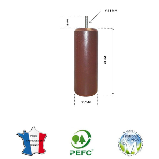 Pied pour lit chocolat hauteur 20 cm La Boutique Des Proprios