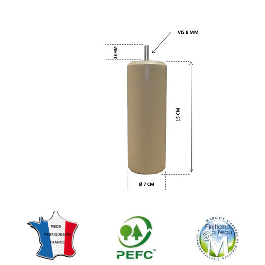 Pied pour lit ivoire hauteur 15 cm La Boutique Des Proprios