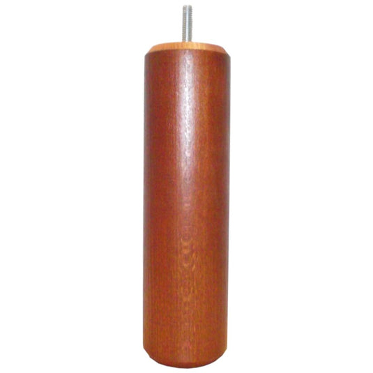Jeu de pieds cylindriques merisier pour literie hauteur 20 cm La Boutique Des Proprios