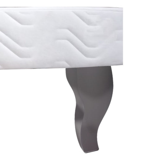 pied de lit coloris gris