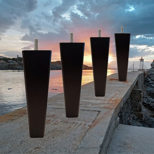 Pied de lit carré conique 15 cm et 20 cm