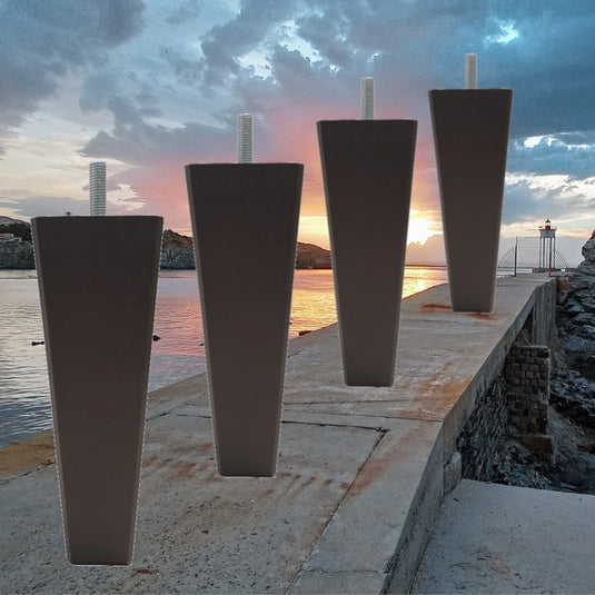 Pied de lit carré conique 15 cm et 20 cm