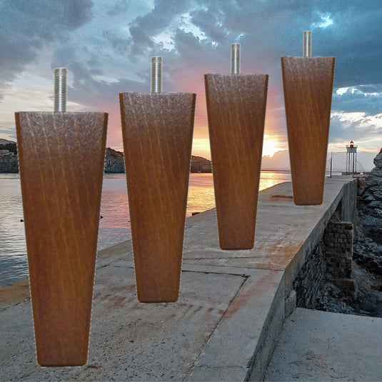 Pied de lit carré conique 15 cm et 20 cm