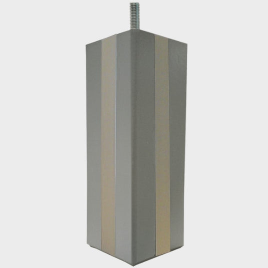 Pied de lit gris souris pas-de-vis filetage 8