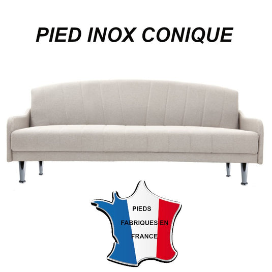 Pieds conique chromé Hauteur 15 cm