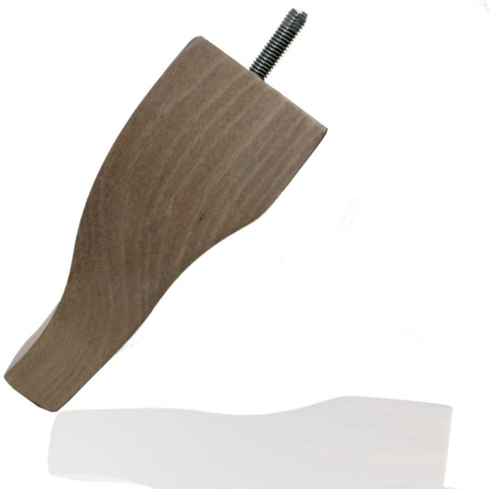 Pied de lit en bois vernis laqué teinte cendre