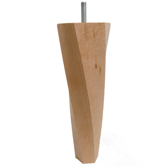 Pied de lit torsade vernis naturel