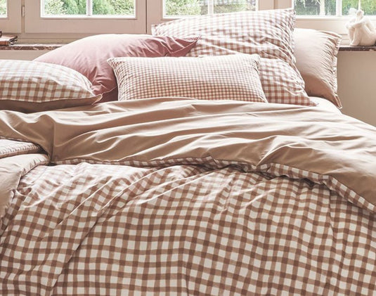 Housse de couette percale Vichy Essix - Fabrication française