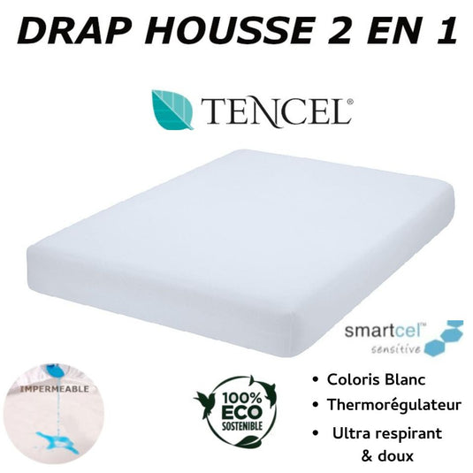 PROTEGE MATELAS - DRAP HOUSSE 2 en 1 imperméable - Mash