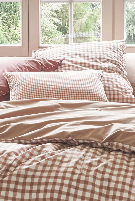 Taie d'oreiller percale Vichy Essix - Fabrication française