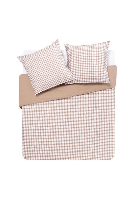 Housse de couette percale Vichy Essix - Fabrication française