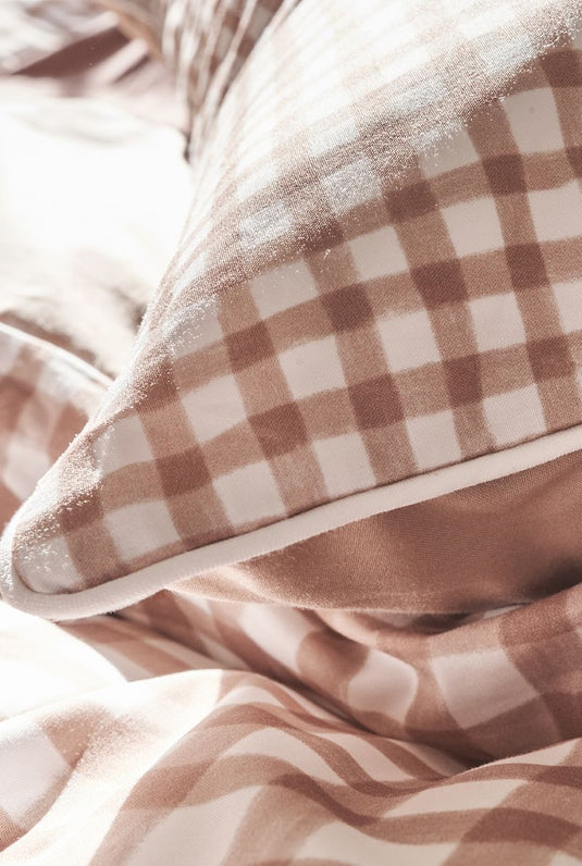 Taie d'oreiller percale Vichy Essix - Fabrication française