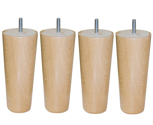 Jeu pied de lit conique S2 vernis naturel