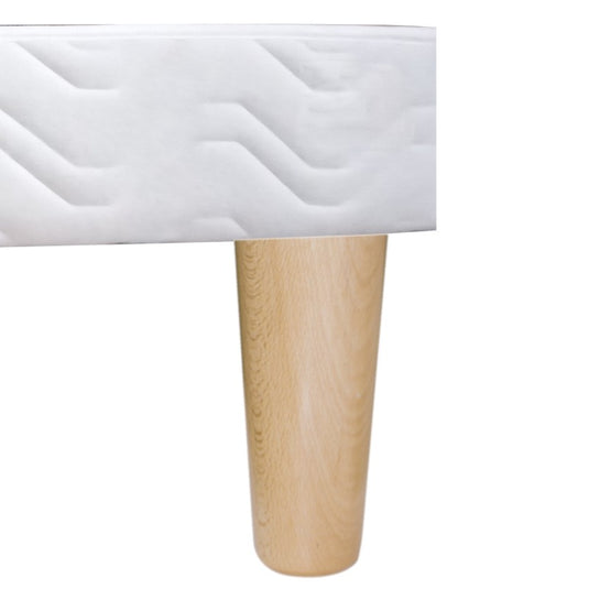 Sommier avec pied conique naturel