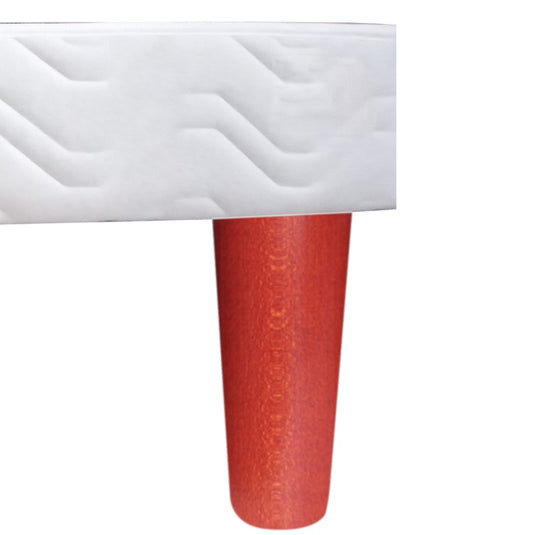 Sommier avec pied conique merisier