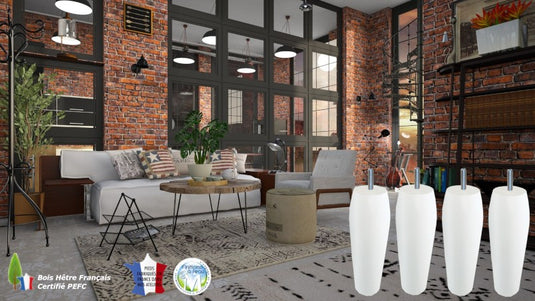 Pieds de lit OLIVE 15 cm