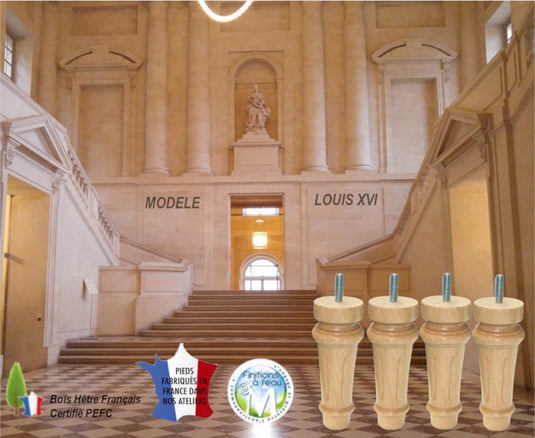 Jeu de 4 pieds LOUIX XI coloris vernis La Boutique des Proprios