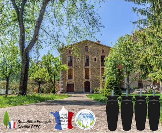 Pied de lit Hauteur 20 cm Rustique