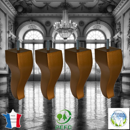 Pied de lit Louis XV teinté cuivre La Boutique Des Proprios