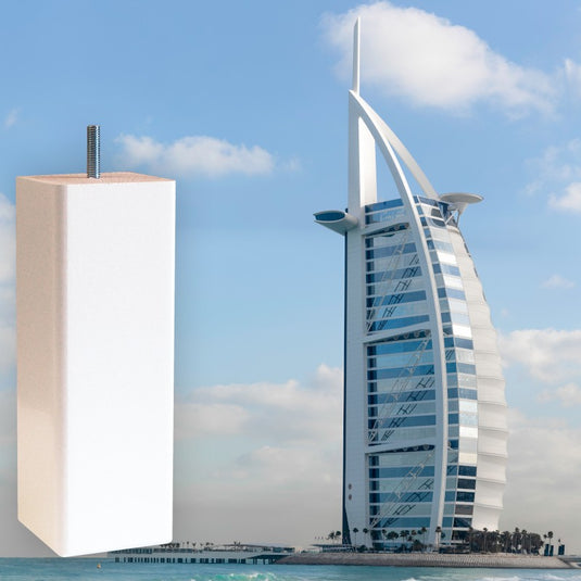 Pied de lit carré hauteur 20 cm pour chambre à coucher