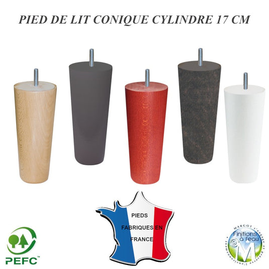 Pied de lit Conique 17 cm
