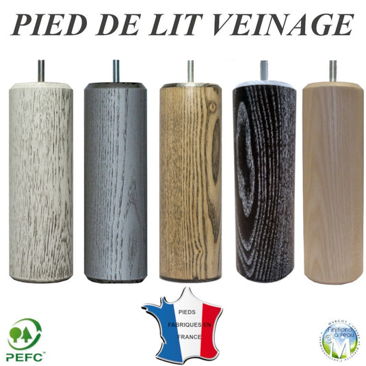 Pied de lit veinage Ø 65 mm