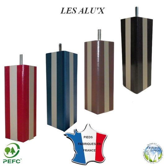 Pied de lit design Alux 15 cm