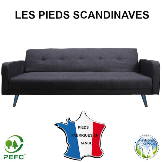 Pied canapé scandinave 15 cm