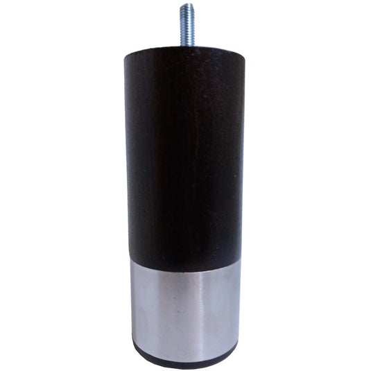 Pied de lit noir de 20 cm avec bague inox - Design moderne pour votre chambre | La Boutique des Proprios