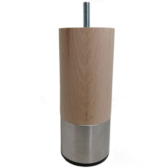 Pied de lit vernis naturelde 20 cm avec bague inox - Design moderne pour votre chambre | La Boutique des Proprios