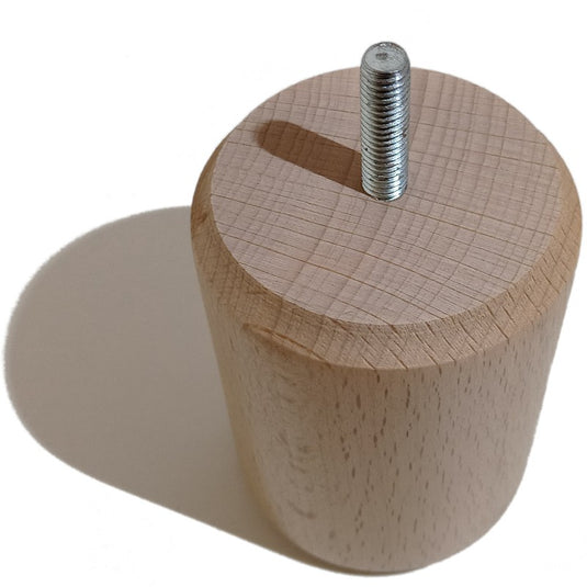 Pied en bois cylindrique pour Mobilier