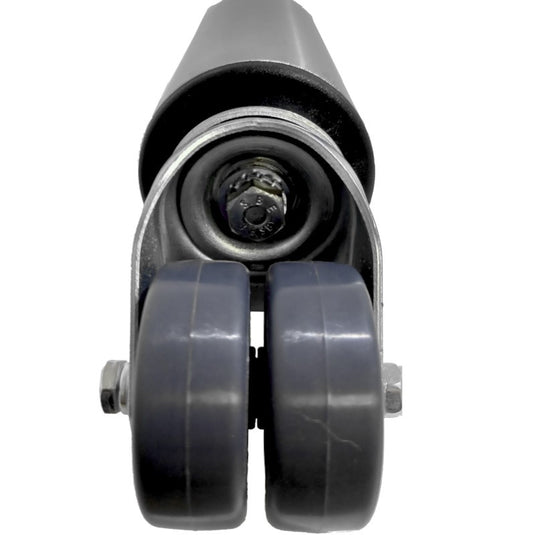 Pied du lit Inox à double roulette