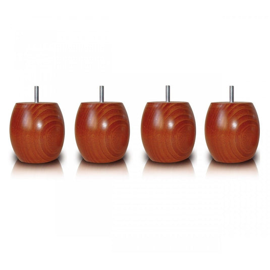 Pied de lit Boule coloris merisier La Boutique Des Proprios