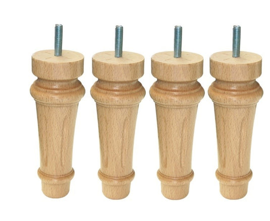 Jeu de 4 pieds LOUIX XI vernis naturel La Boutique des Proprios