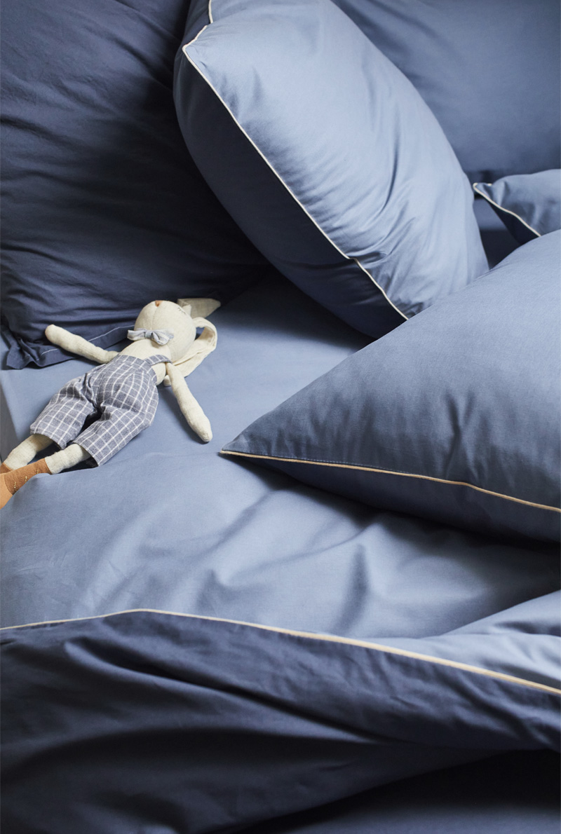 Taie oreiller en coton bicolore - Essix