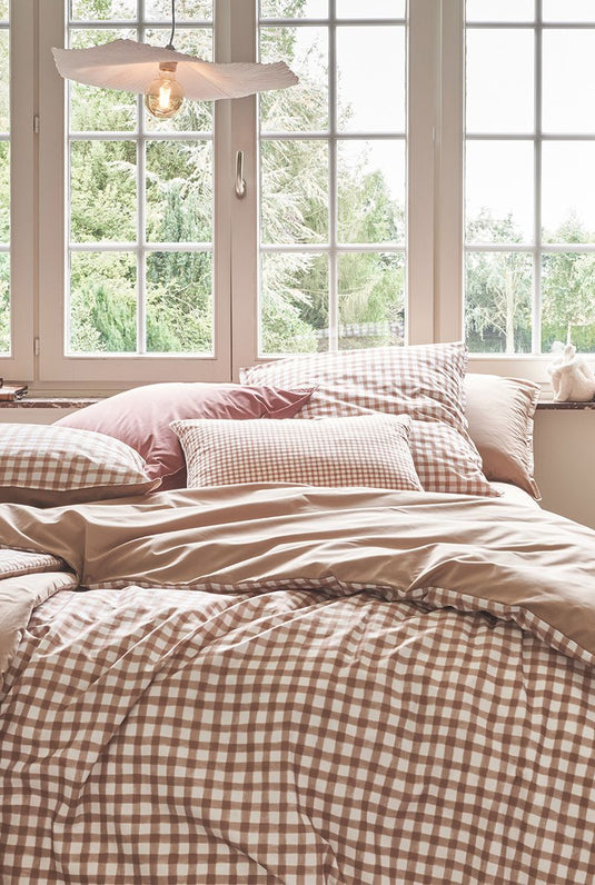 Housse de couette percale Vichy Essix - Fabrication française