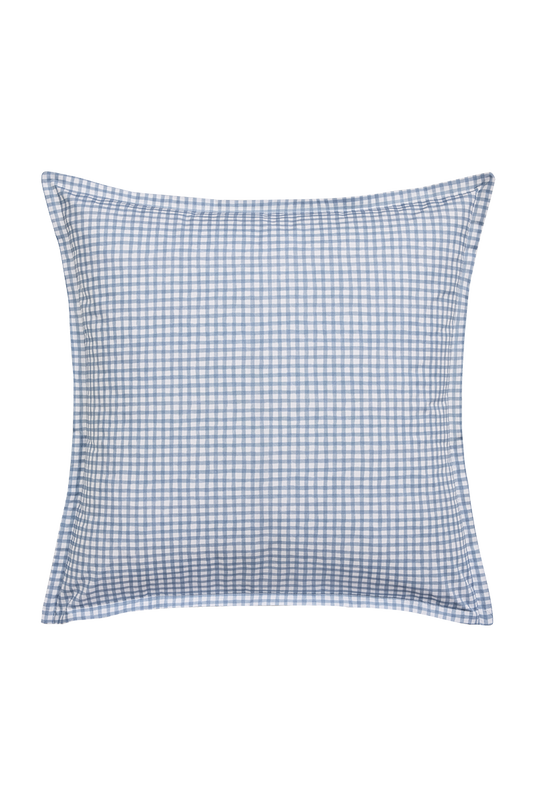 Taie d'oreiller percale "Mini Vichy Celeste" - Essix